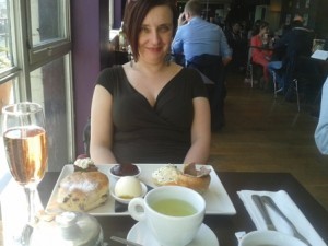 One of my favourite places to meet clients in London: enjoying afternoon tea at watersones, Piccadilly